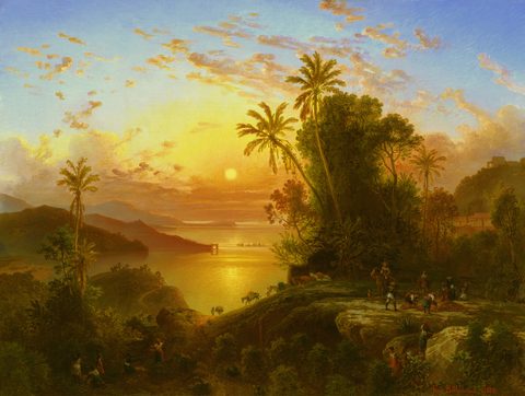 Coast of La Guaira at sunset, by Ferdinand Bellermann.jpg